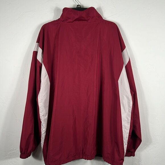 🏈🏈 Vintage OKLAHOMA SOONERS Pullover 1/4 Zip Mesh Lined Windbreaker Jacket 2XL - Picture 6 of 9